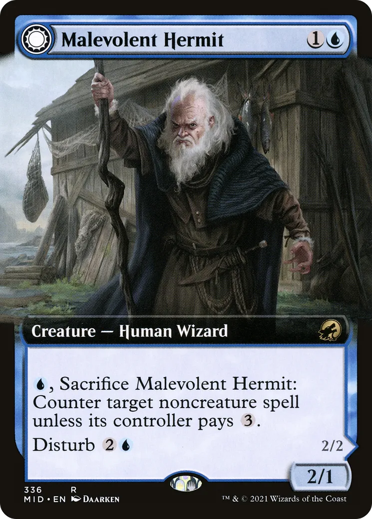Ermite maléfique // Geist bienveillant — Innistrad: Midnight Hunt — Magic: The Gathering