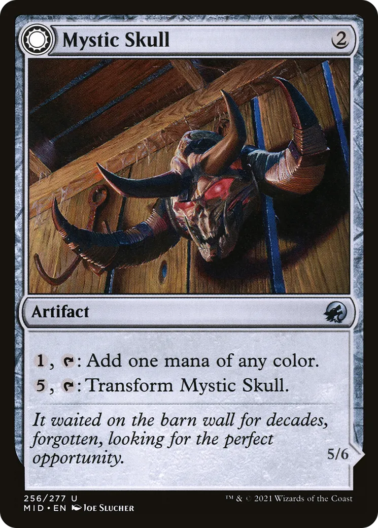 Crâne mystique // Monstruosité mystique — Innistrad: Midnight Hunt — Magic: The Gathering