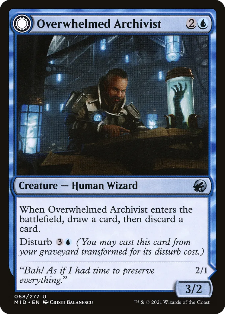 Archiviste dépassé // Hanteur des archives — Innistrad: Midnight Hunt — Magic: The Gathering