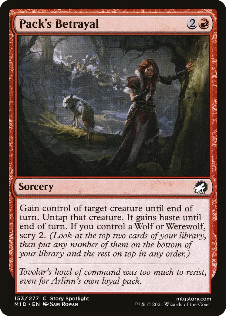 Pack's Betrayal — Innistrad: Midnight Hunt — Magic: The Gathering