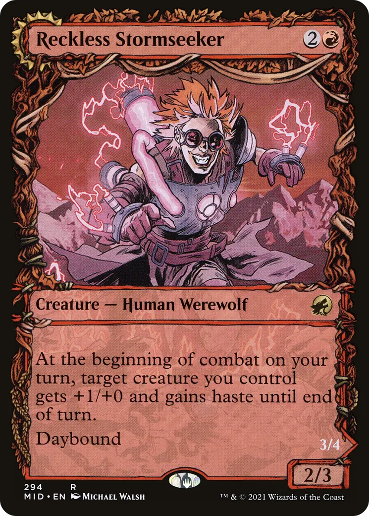Chasseuse d'orage imprudente // Balafreuse chargée par l'orage — Innistrad: Midnight Hunt — Magic: The Gathering