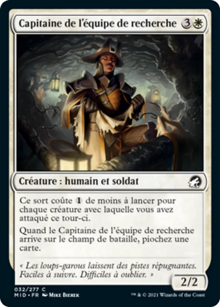 Capitaine de l'équipe de recherche — Innistrad: Midnight Hunt — Magic: The Gathering