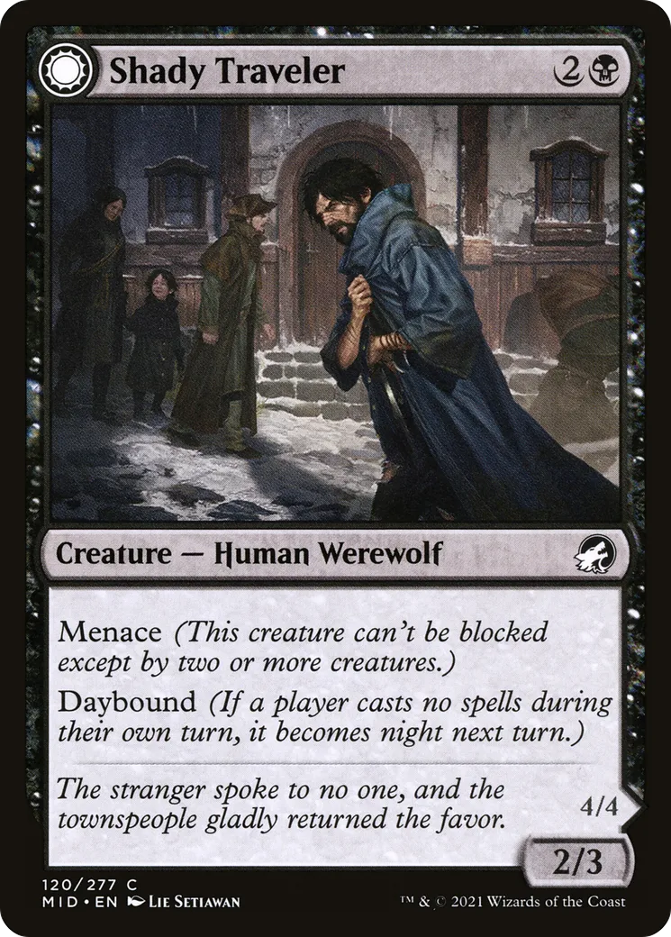 Voyageur suspect // Prédateur en chasse — Innistrad: Midnight Hunt — Magic: The Gathering