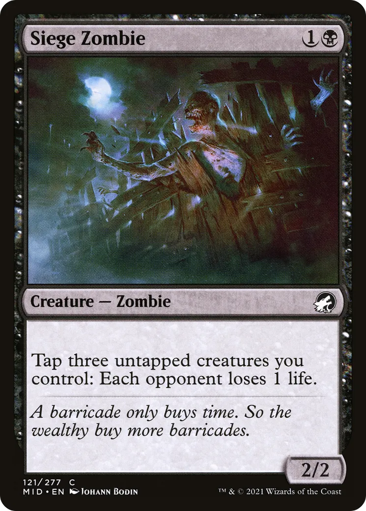 Zombie de siège — Innistrad: Midnight Hunt — Magic: The Gathering