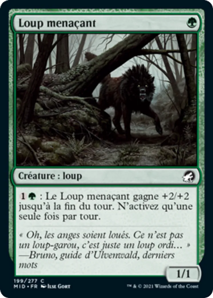 Loup menaçant — Innistrad: Midnight Hunt — Magic: The Gathering