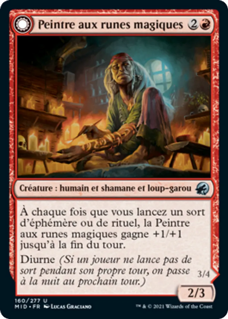 Peintre aux runes magiques // Hurleuse aux runes magiques — Innistrad: Midnight Hunt — Magic: The Gathering