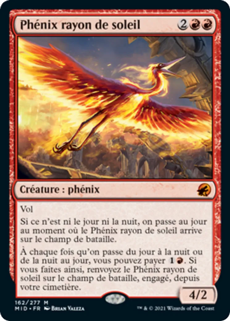 Phénix rayon de soleil — Innistrad: Midnight Hunt — Magic: The Gathering