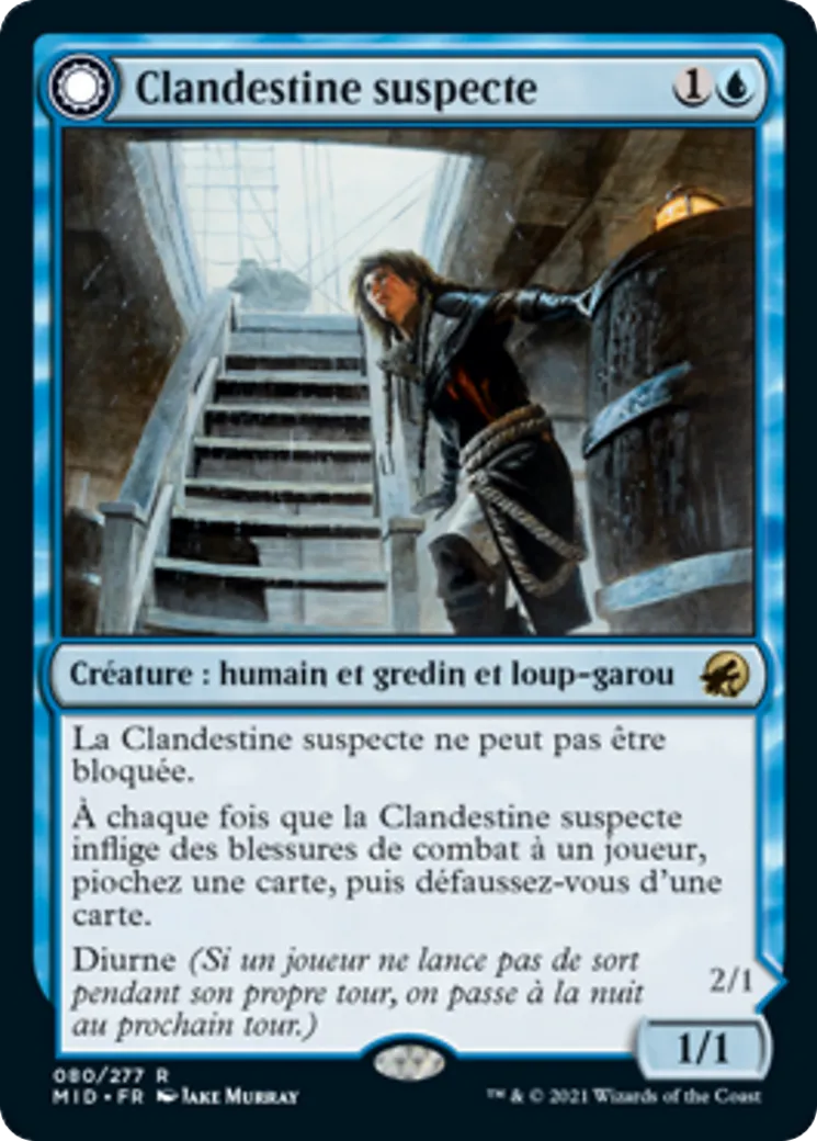 Clandestine suspecte // Loup-garou de mer — Innistrad: Midnight Hunt — Magic: The Gathering