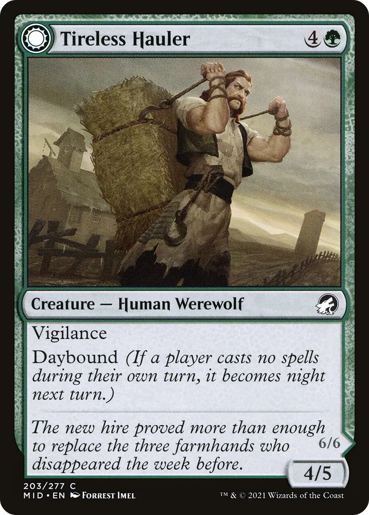 Tireless Hauler // Dire-Strain Brawler — Innistrad: Midnight Hunt — Magic: The Gathering