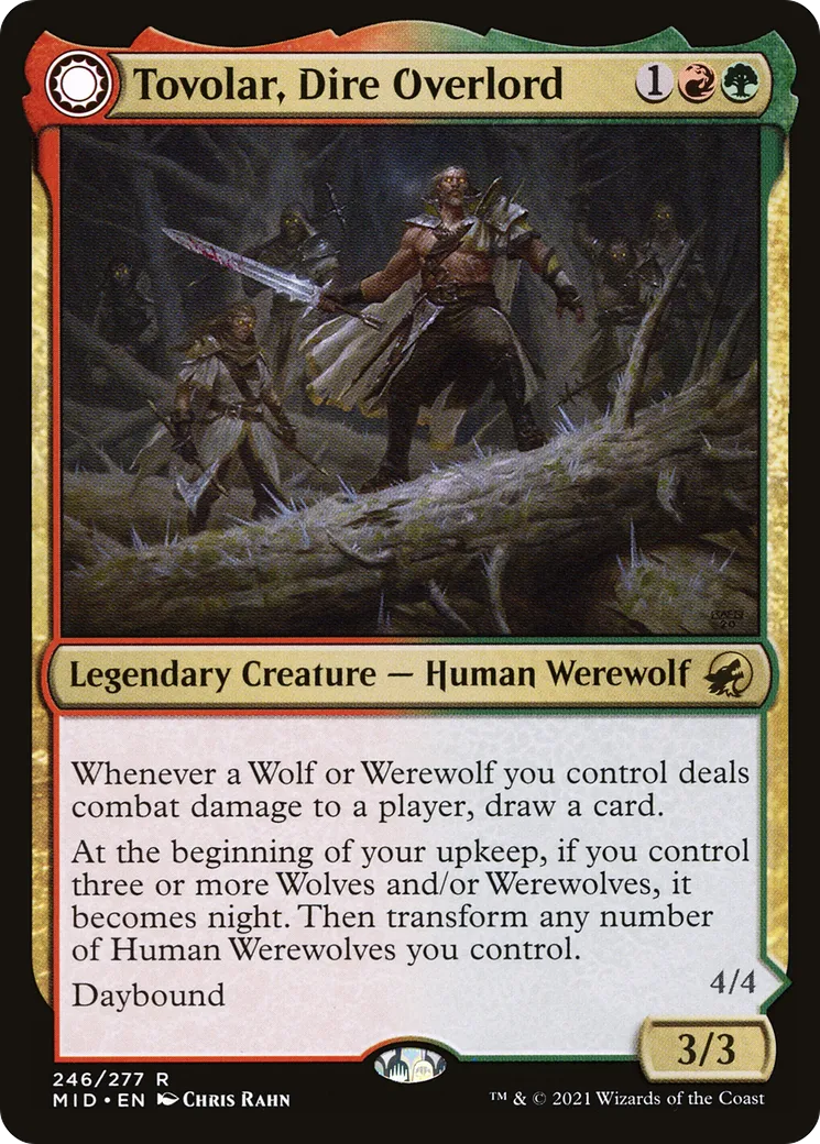 Tovolar, Dire Overlord // Tovolar, the Midnight Scourge — Innistrad: Midnight Hunt — Magic: The Gathering
