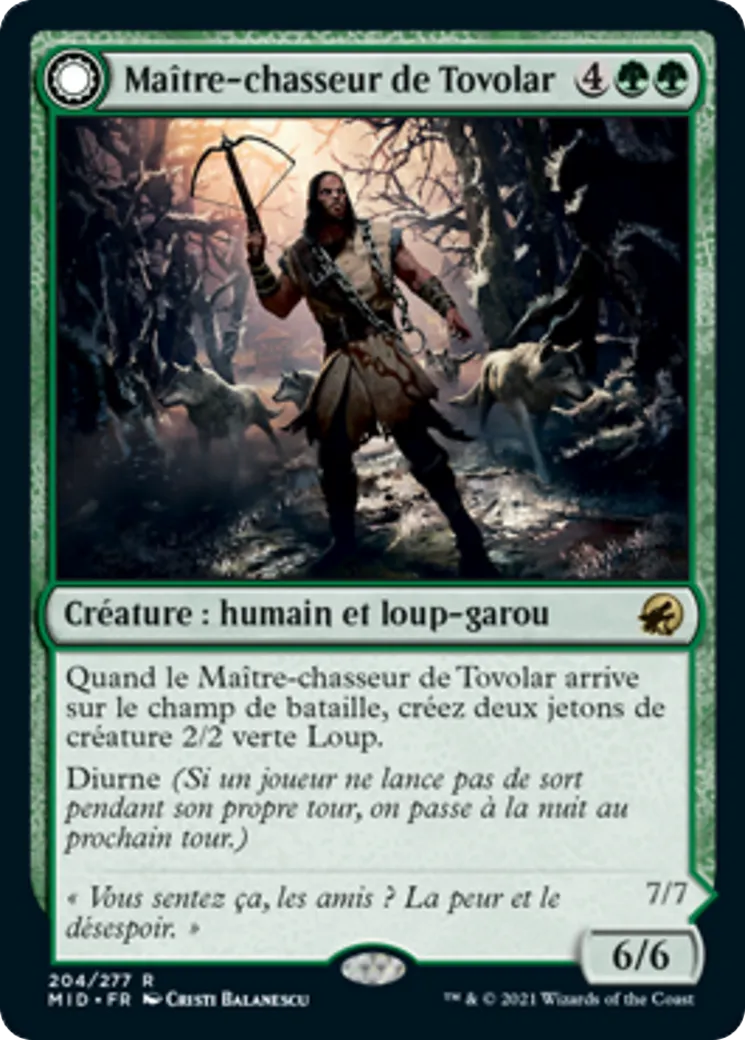 Maître-chasseur de Tovolar // Chef de meute de Tovolar — Innistrad: Midnight Hunt — Magic: The Gathering