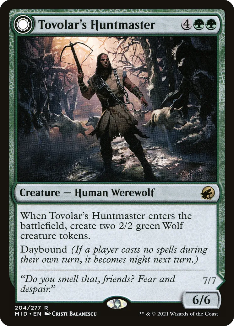 Maître-chasseur de Tovolar // Chef de meute de Tovolar — Innistrad: Midnight Hunt — Magic: The Gathering