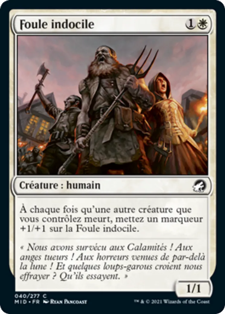 Foule indocile — Innistrad: Midnight Hunt — Magic: The Gathering