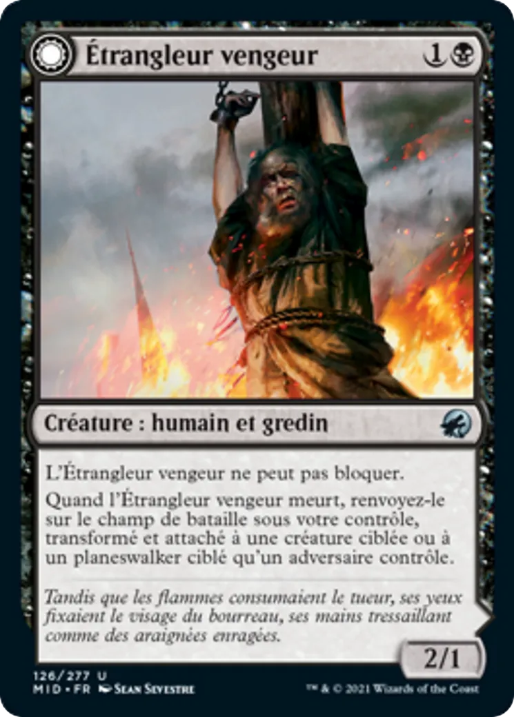 Étrangleur vengeur // Emprise étrangleuse — Innistrad: Midnight Hunt — Magic: The Gathering