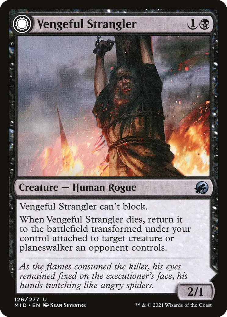 Étrangleur vengeur // Emprise étrangleuse — Innistrad: Midnight Hunt — Magic: The Gathering