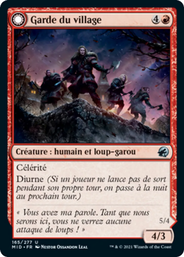 Garde du village // Écumeurs du village — Innistrad: Midnight Hunt — Magic: The Gathering