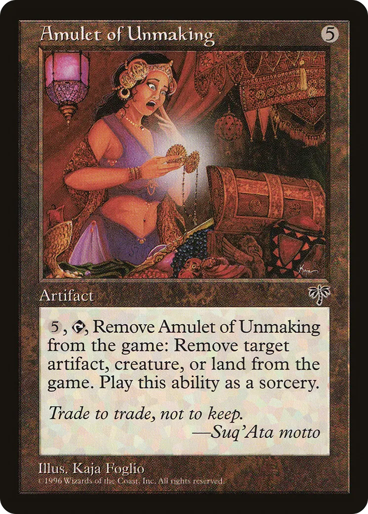 Amulet of Unmaking — Mirage — Magic: The Gathering