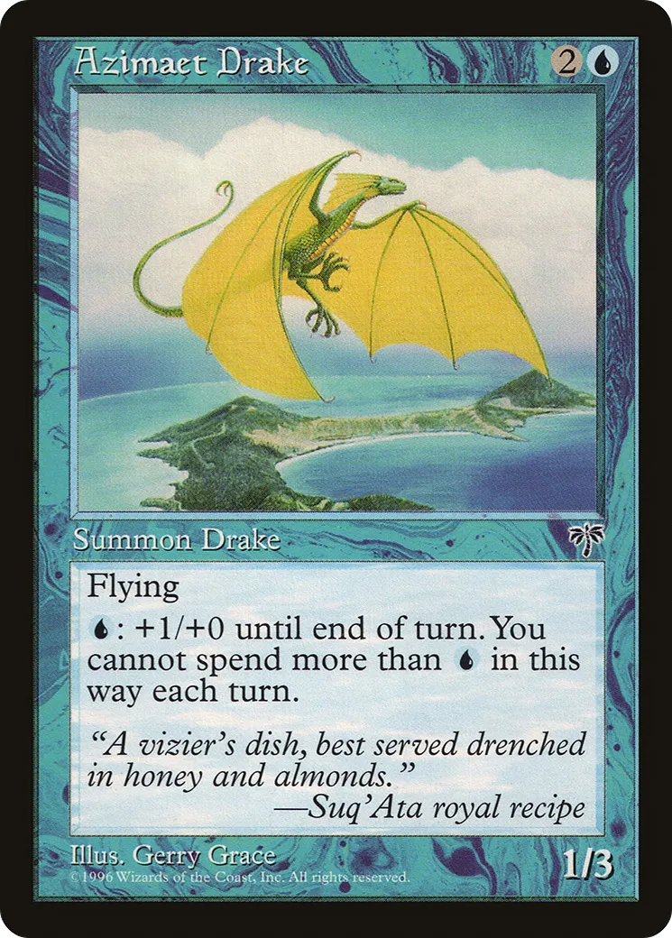 Azimaet Drake — Mirage — Magic: The Gathering