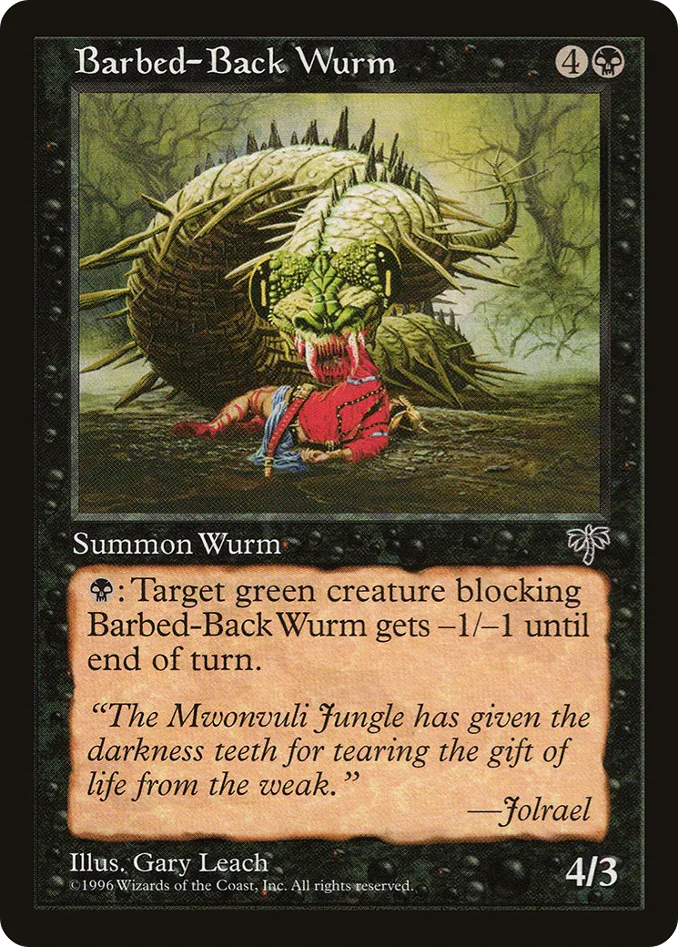 Barbed-Back Wurm — Mirage — Magic: The Gathering