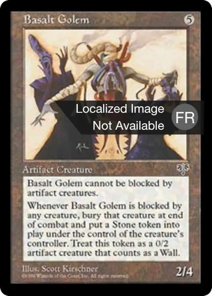 Golem de basalte — Mirage — Magic: The Gathering