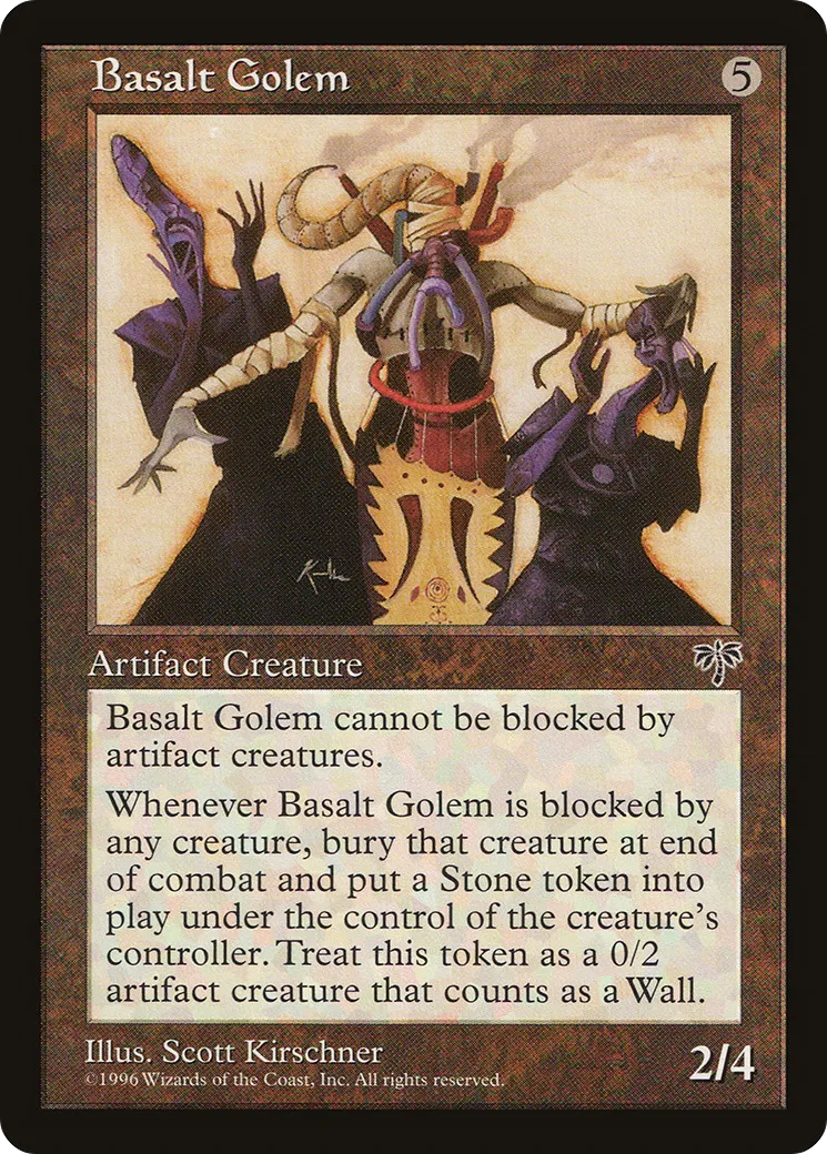 Golem de basalte — Mirage — Magic: The Gathering
