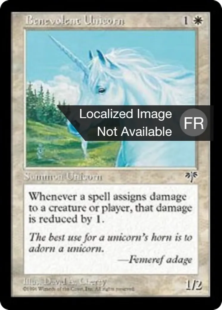 Licorne bienveillante — Mirage — Magic: The Gathering