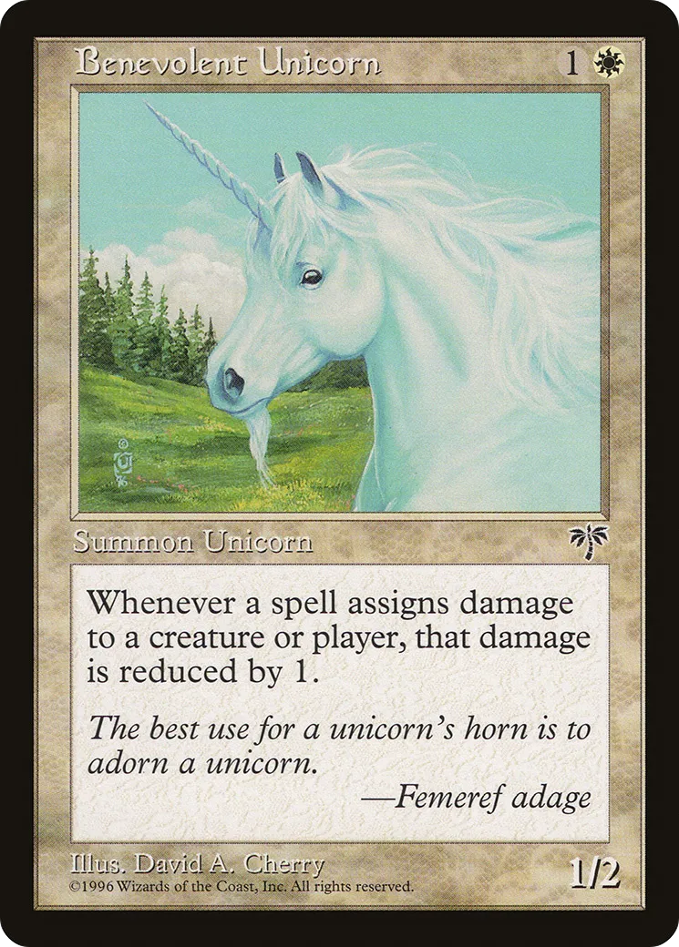 Benevolent Unicorn — Mirage — Magic: The Gathering
