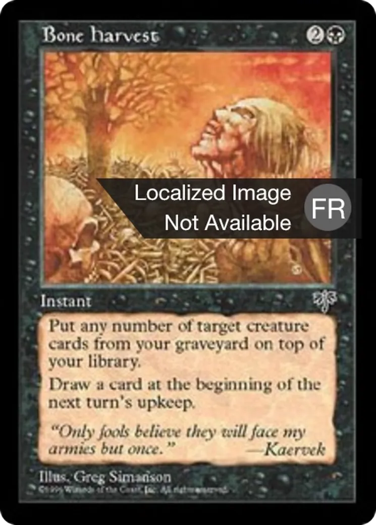 Récolte des ossements — Mirage — Magic: The Gathering