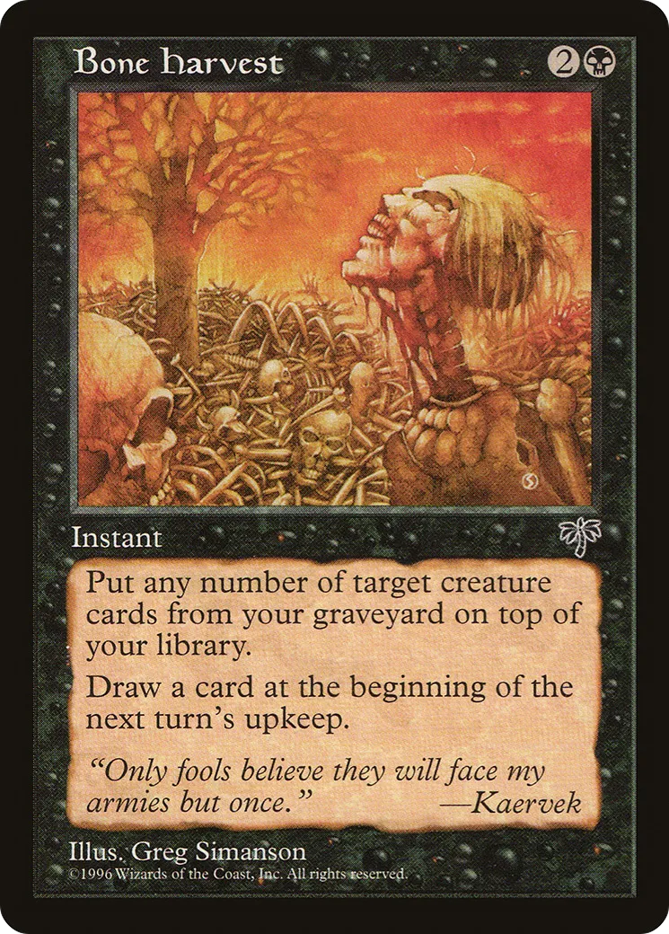Bone Harvest — Mirage — Magic: The Gathering