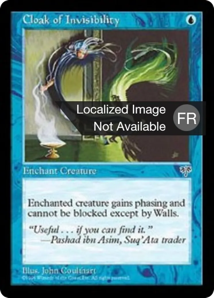 Cape d'invisibilité — Mirage — Magic: The Gathering