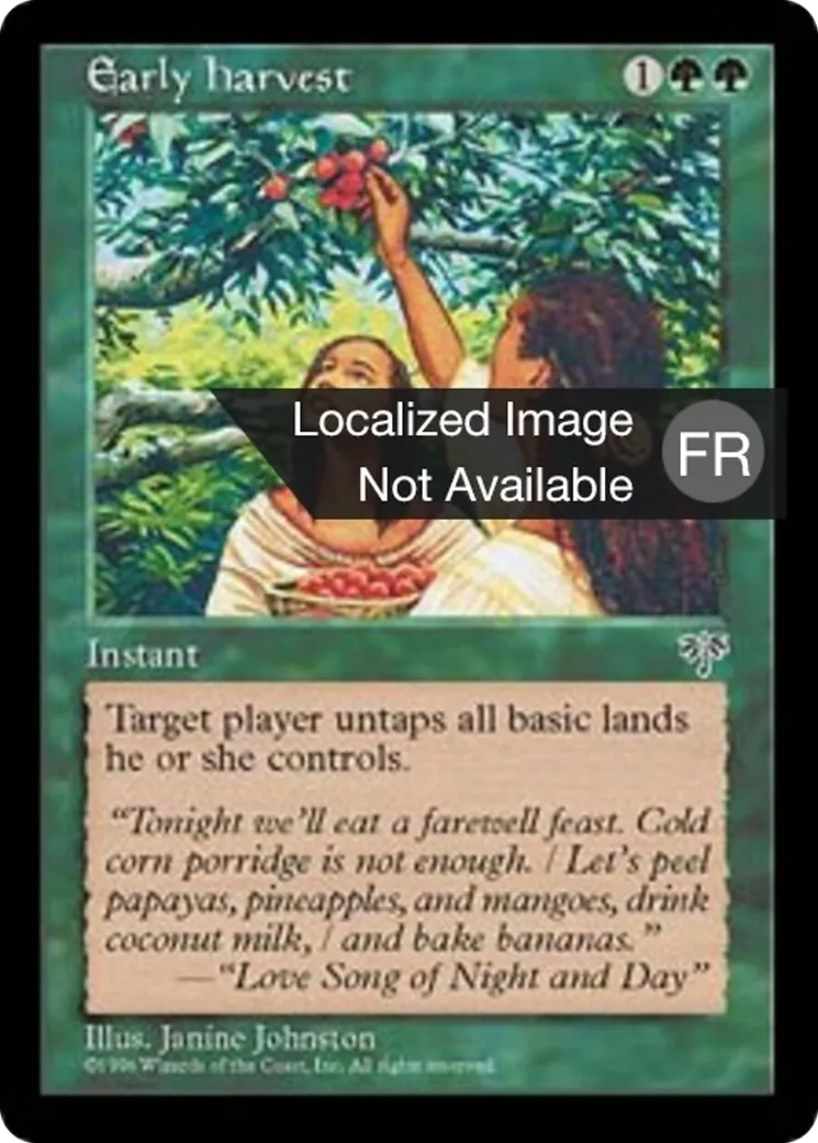 Récolte précoce — Mirage — Magic: The Gathering