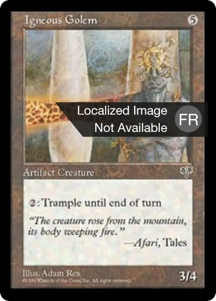 Golem igné — Mirage — Magic: The Gathering