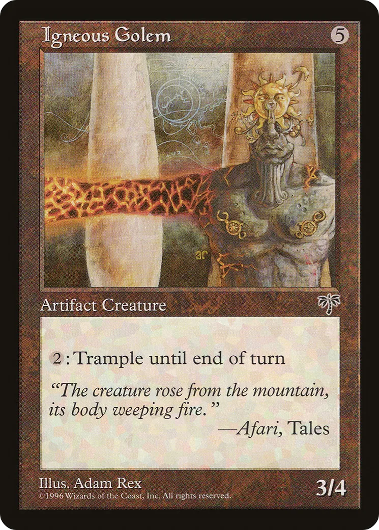 Igneous Golem — Mirage — Magic: The Gathering