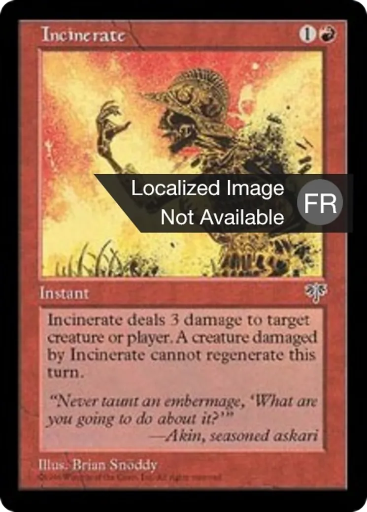 Incinération — Mirage — Magic: The Gathering