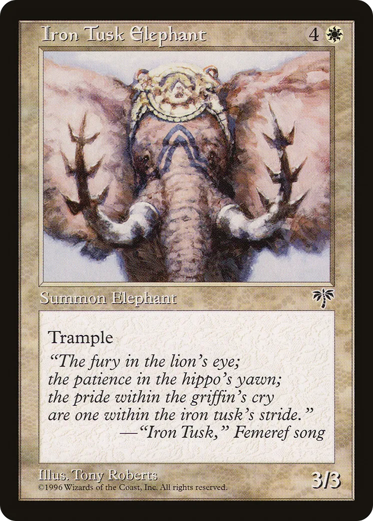 Iron Tusk Elephant — Mirage — Magic: The Gathering