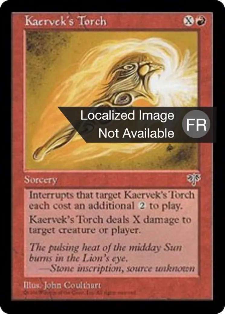 Torche selon Kaervek — Mirage — Magic: The Gathering