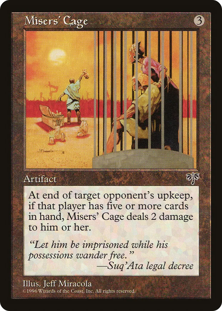Misers' Cage — Mirage — Magic: The Gathering