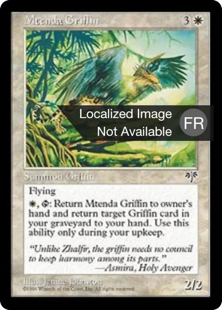 Griffon de la Mtenda — Mirage — Magic: The Gathering