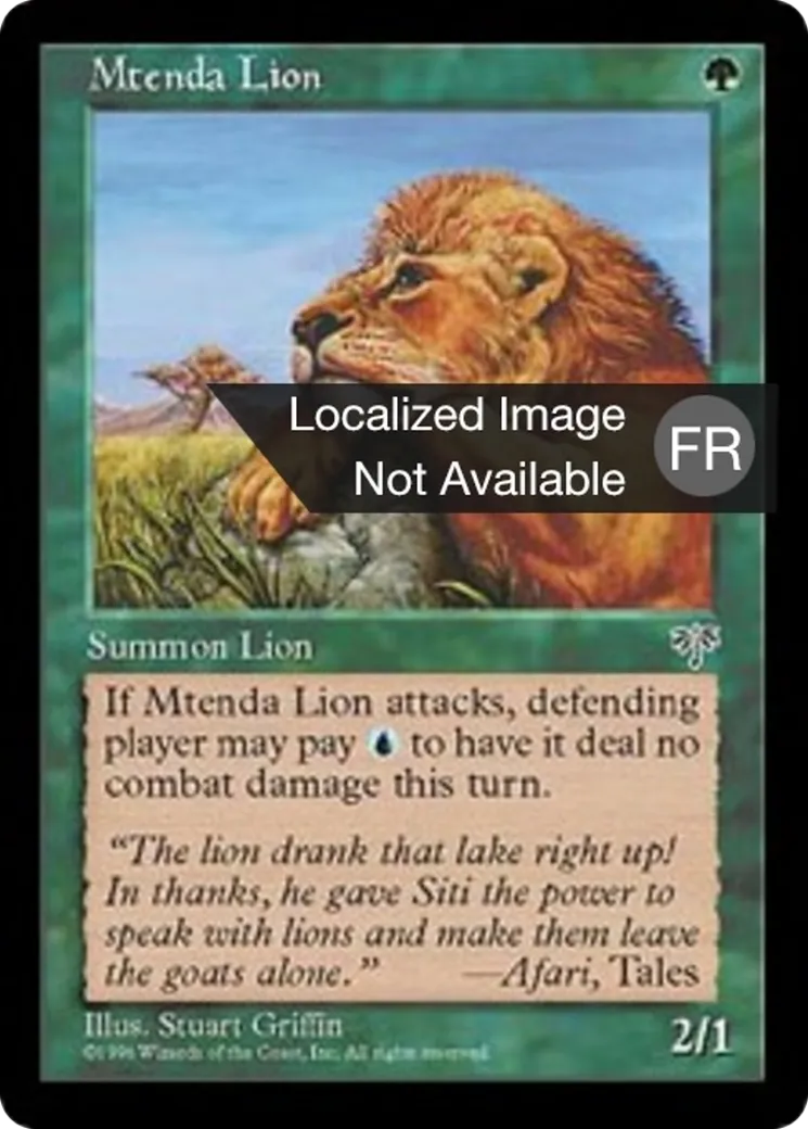 Lion de la Mtenda — Mirage — Magic: The Gathering