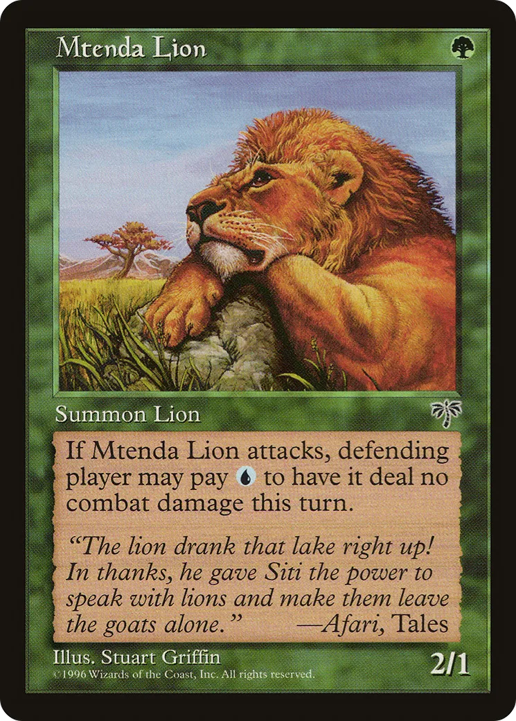 Lion de la Mtenda — Mirage — Magic: The Gathering