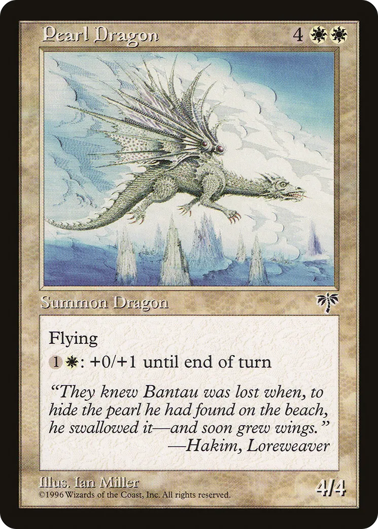 Pearl Dragon — Mirage — Magic: The Gathering