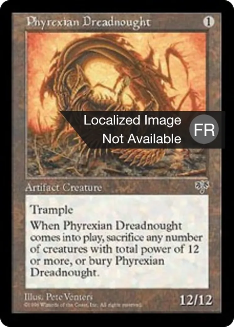 Cuirassé phyrexian — Mirage — Magic: The Gathering