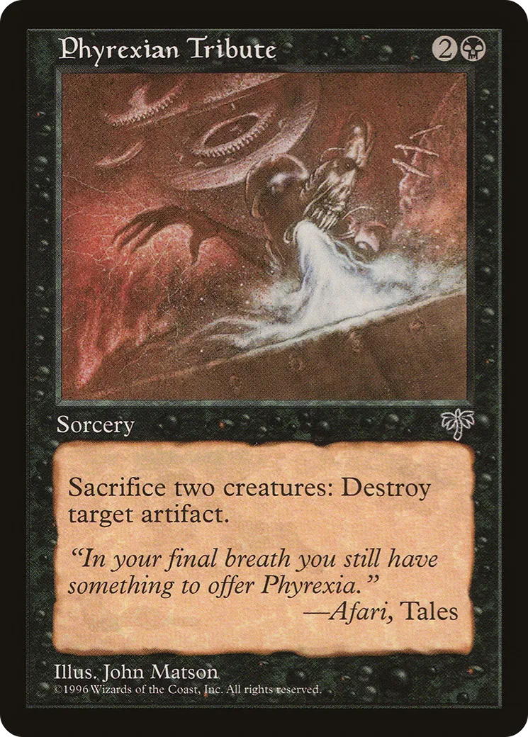 Phyrexian Tribute — Mirage — Magic: The Gathering