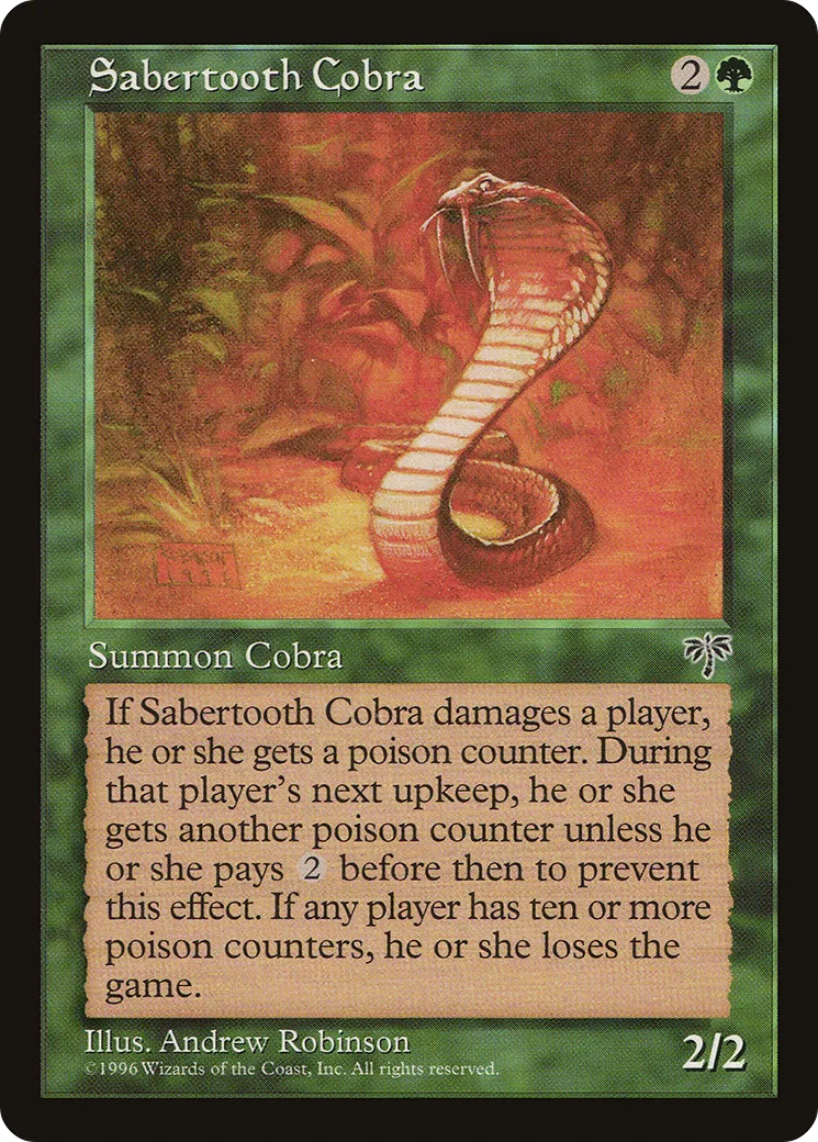 Cobra à dents de sabre — Mirage — Magic: The Gathering