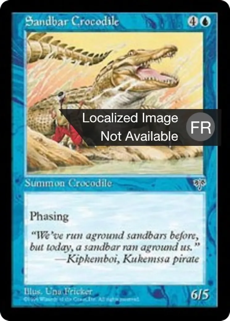 Crocodile des bancs de sable — Mirage — Magic: The Gathering