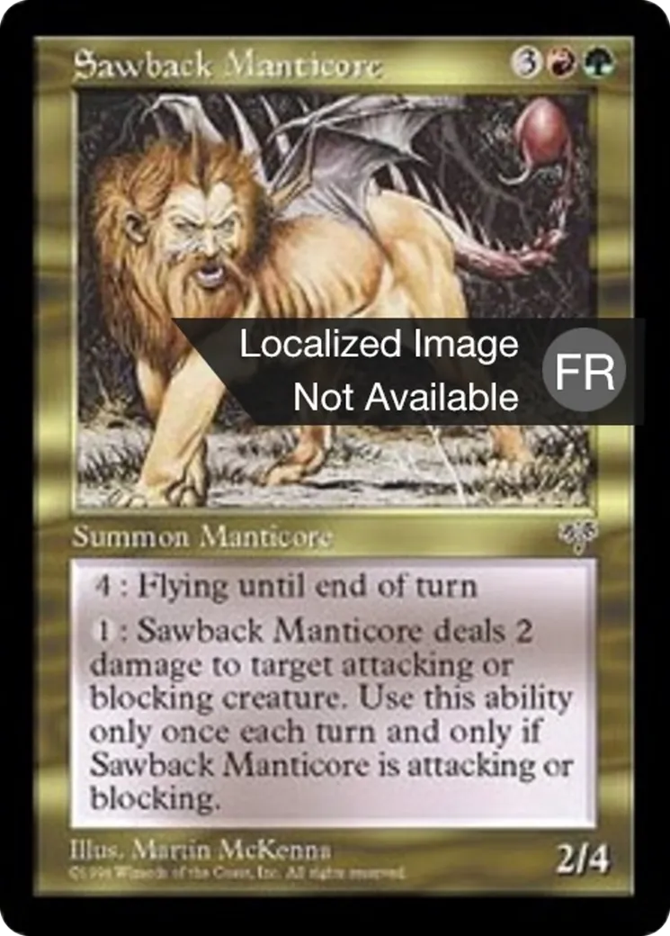 Manticore au dos crènelé — Mirage — Magic: The Gathering