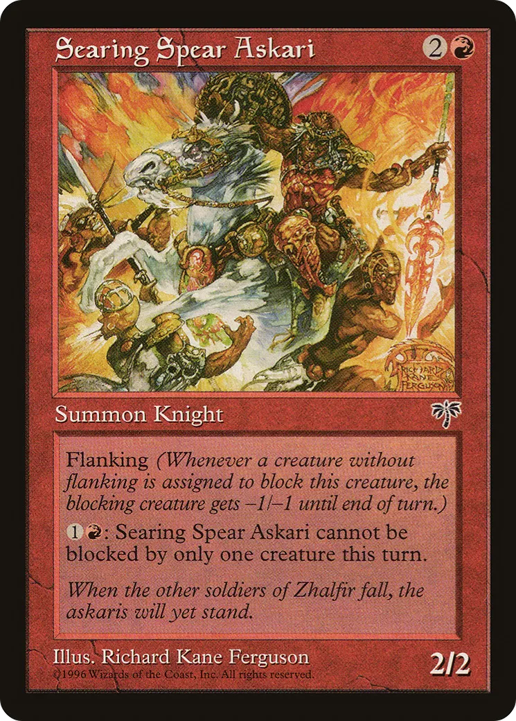 Searing Spear Askari — Mirage — Magic: The Gathering