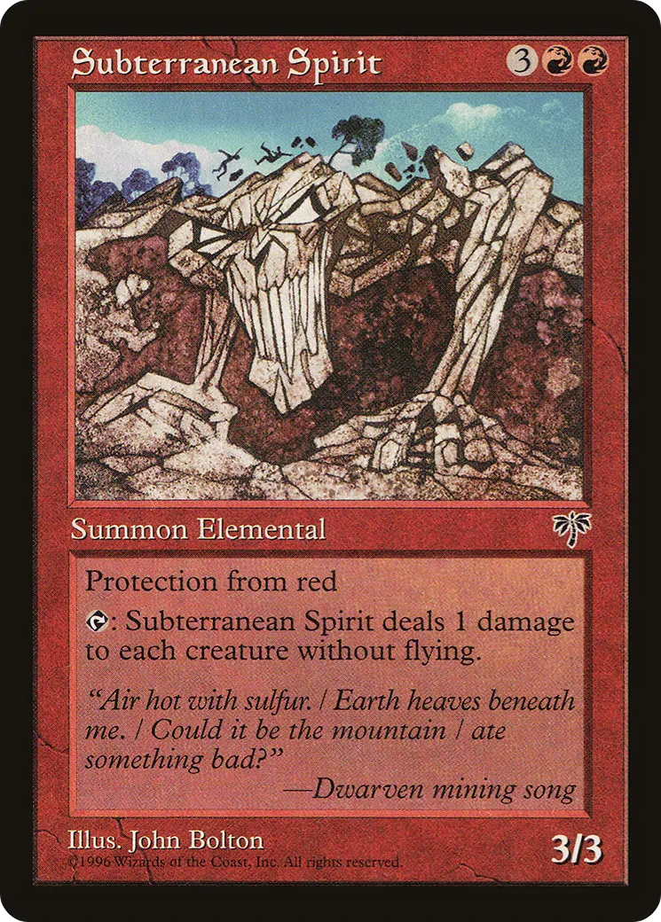 Subterranean Spirit — Mirage — Magic: The Gathering