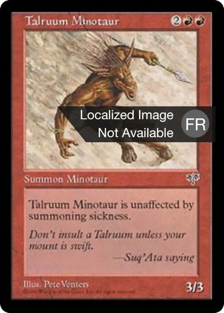 Minotaure Talruùm — Mirage — Magic: The Gathering
