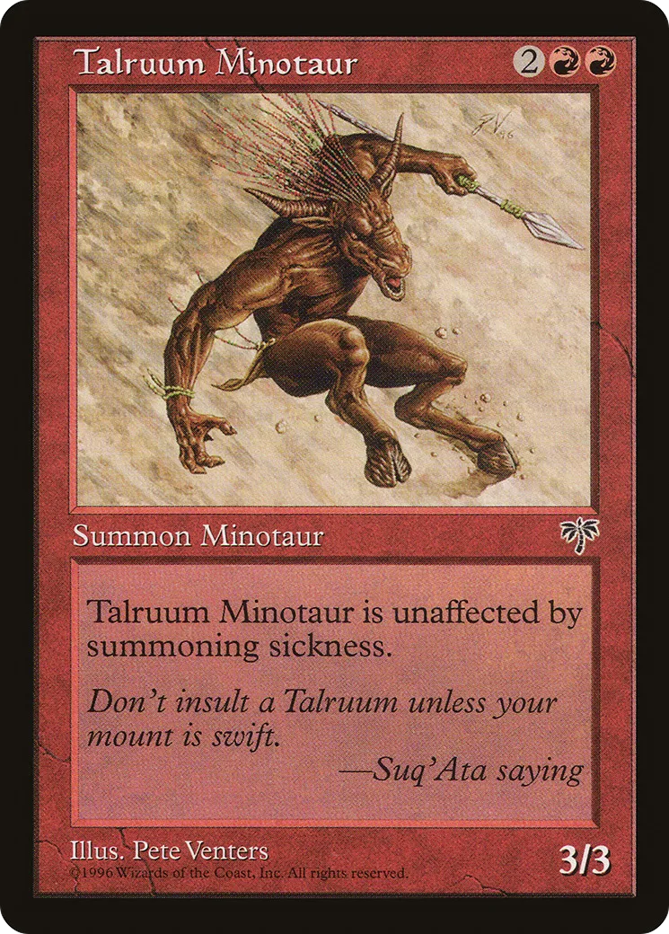 Minotaure Talruùm — Mirage — Magic: The Gathering